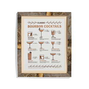 Classic Bourbon Cocktails Print by 33 Books Co.