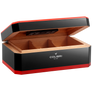 Colibri - Rally desktop humidor in Black + Silver (~100-125 cigar capacity)