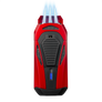 Colibri - Boss Triple-Jet Lighter with Double-guillotine cigar cutter (Red-Black)