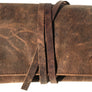Brigham Vintage Leather 2-Pipe Rollup Tobacco Pouch