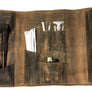 Brigham Vintage Leather 2-Pipe Rollup Tobacco Pouch