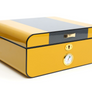 Savinelli Lacquered Carbon-Fibre 30-count desktop humidor (Yello)