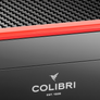 Colibri - Rally desktop humidor in Black + Silver (~100-125 cigar capacity)