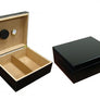 The Chalet desktop humidor in Black finish (~25-50 count)