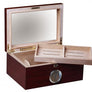 The Berkeley Glass Top Desktop Humidor (~100 count)