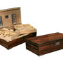 The Salvador - Polished lacquer finish with dual-trays & silver feet desktop humidor (~250 count)