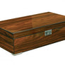 The Salvador - Polished lacquer finish with dual-trays & silver feet desktop humidor (~250 count)