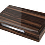 The Vanderbilt- Lacquered Ebony Wood Desktop Humidor w/Dividers (~120 count)