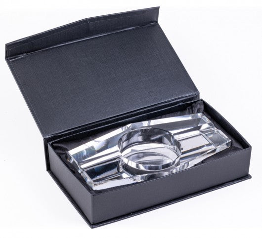 Crystal 2-Cigar Ashtray