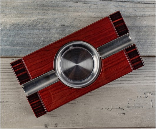 Two-Tone 2-Cigar Cherry Ashtray