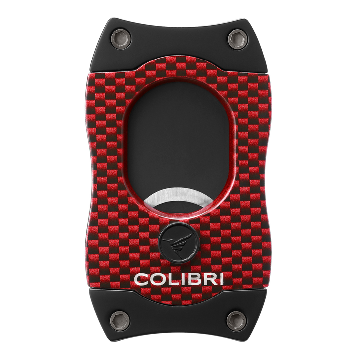 Colibri - S-Cut [Carbon Fibre look] Cigar Cutter (Red)