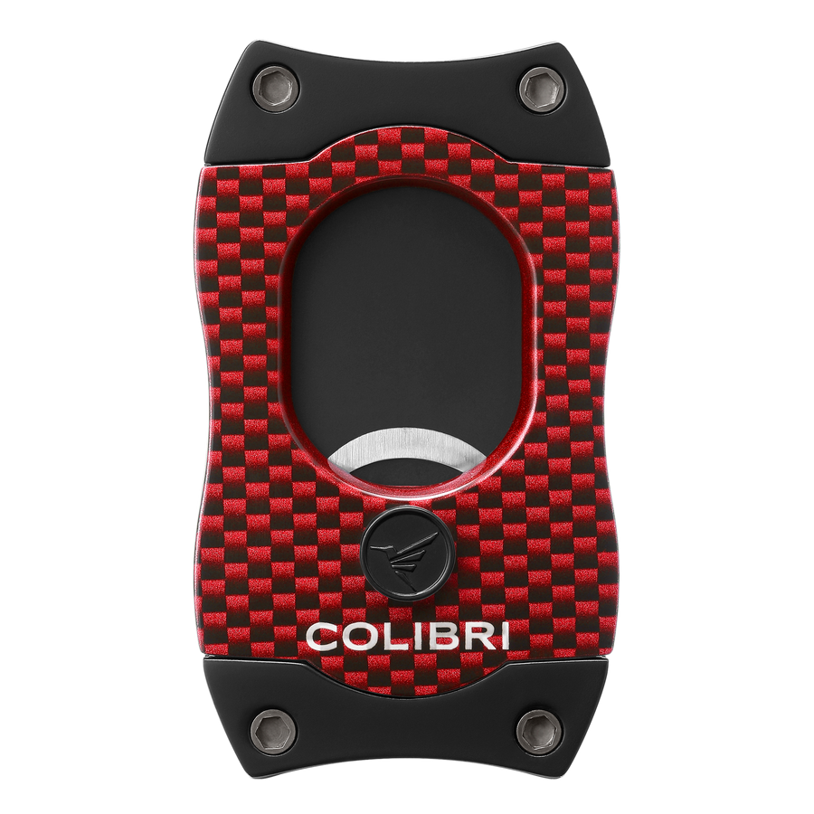 Colibri - S-Cut [Carbon Fibre look] Cigar Cutter (Red)