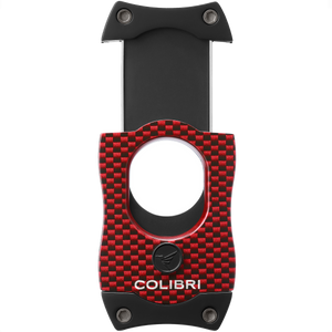 Colibri - S-Cut [Carbon Fibre look] Cigar Cutter (Red)