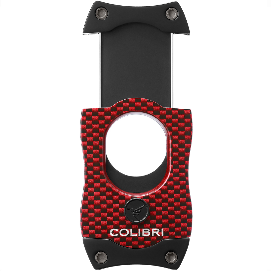 Colibri - S-Cut [Carbon Fibre look] Cigar Cutter (Red)