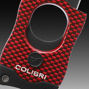 Colibri - S-Cut [Carbon Fibre look] Cigar Cutter (Red)