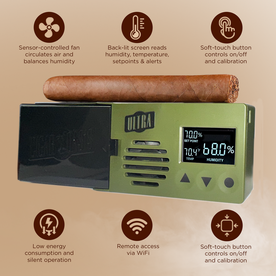 Cigar Oasis Ultra 4.0 | Small electronic humidification device (50-150 cigars)