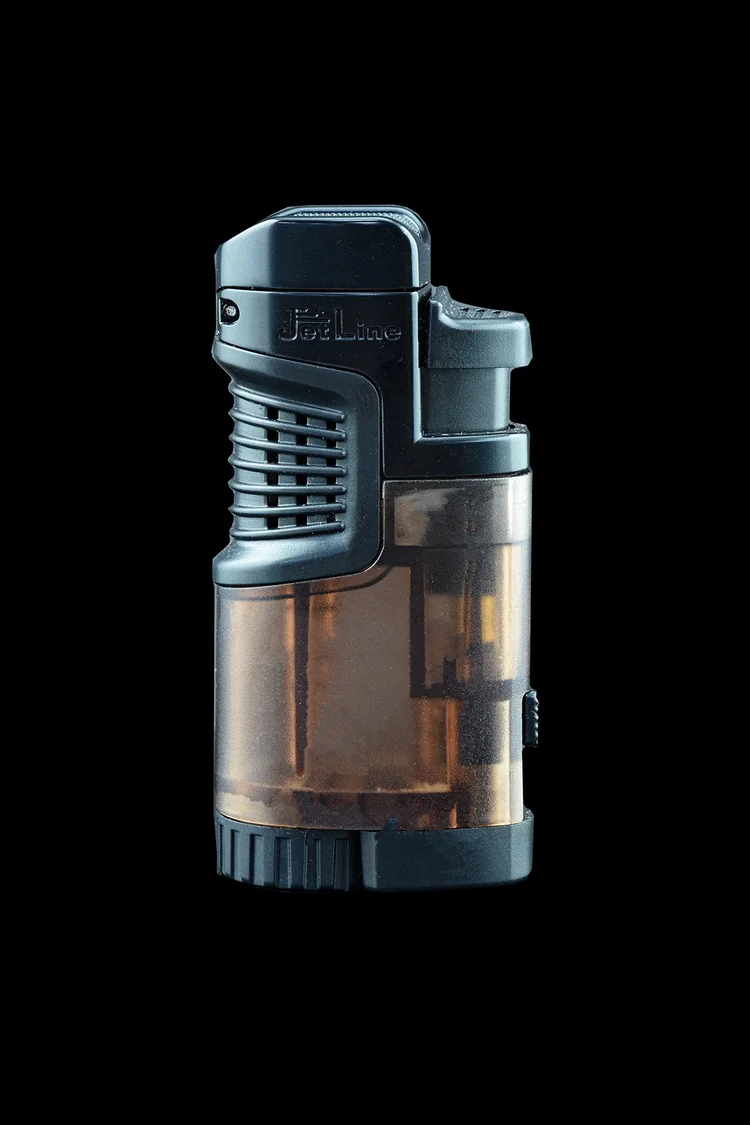 JetLine Mr Fat Boy Triple Cigar Lighter with Cigar Rest (Amber)