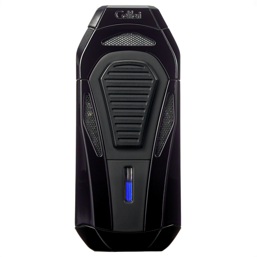 Colibri - Boss Triple-Jet Lighter with Double-guillotine cigar cutter (Black-Black)
