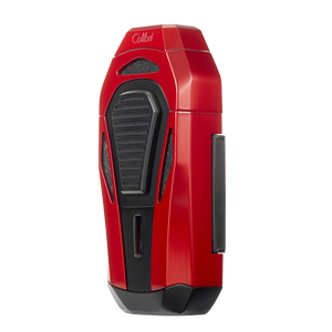 Colibri - Boss Triple-Jet Lighter with Double-guillotine cigar cutter (Red-Black)
