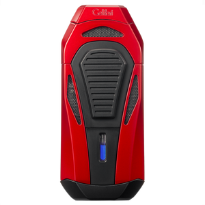 Colibri - Boss Triple-Jet Lighter with Double-guillotine cigar cutter (Red-Black)