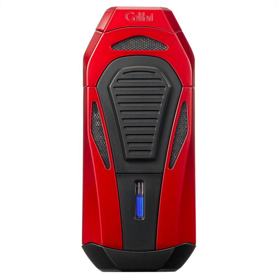 Colibri - Boss Triple-Jet Lighter with Double-guillotine cigar cutter (Red-Black)