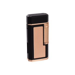 Xikar® Ardore Double Soft Flame Lighter (Black-Rose Gold)