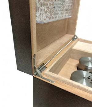 Cachet Humidor (4 glass jars & storage compartment) in Mahogany finish