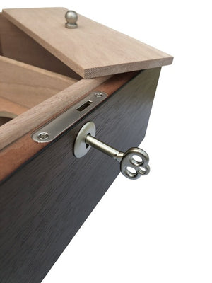 Cachet Humidor (4 glass jars & storage compartment) in Mahogany finish