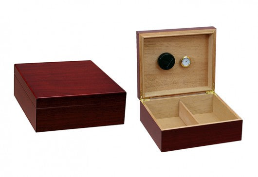 The Chalet desktop humidor in Cherry wood finish (~25-50 count)