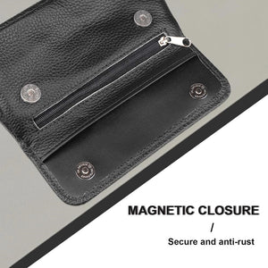 Leather Double Pipe case with Tobacco Pouch (brown)