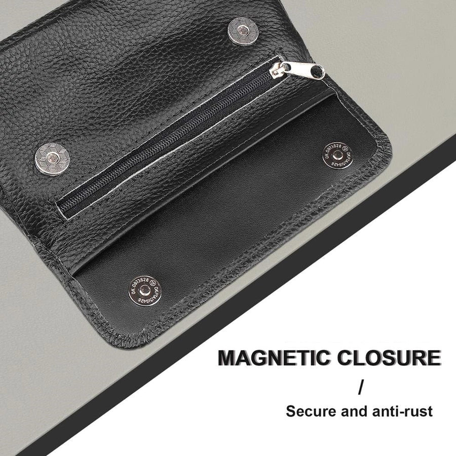 Leather Double Pipe case with Tobacco Pouch (brown)