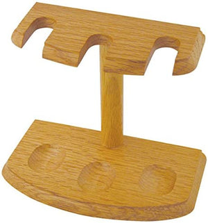Wooden Pipe Stand - Holds 3 (Oak)