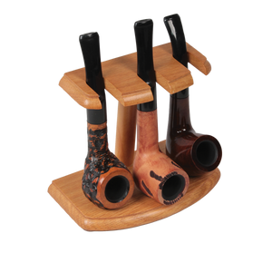 Wooden Pipe Stand - Holds 3 (Cherry)