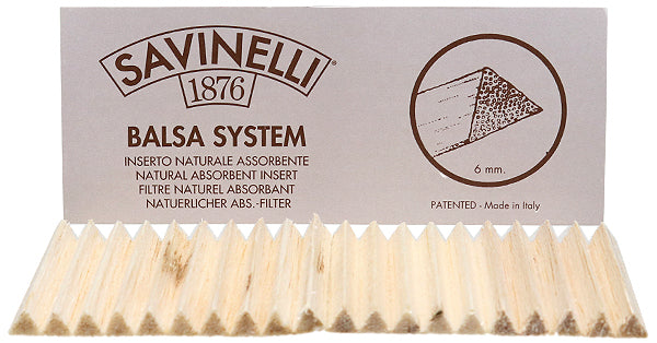 Savinelli - 6mm Balsa Pipe Filters (pack of 20)