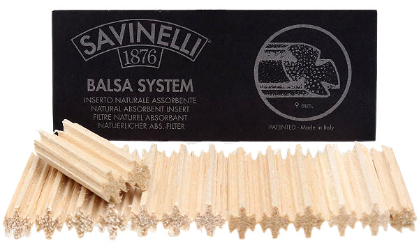 Savinelli - 9mm Balsa Pipe Filters (pack of 15)