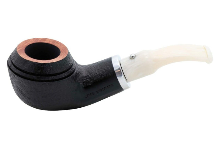 White Elephant Ebony & Ivory Sandblast Pipe #3