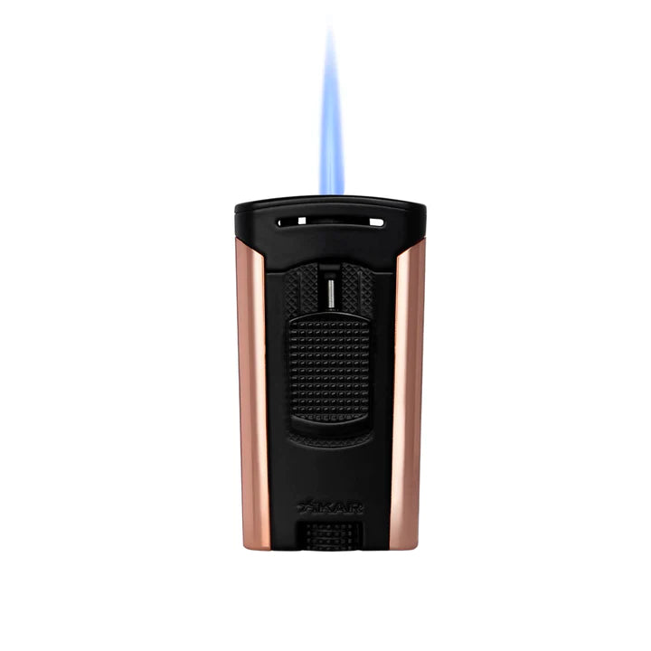 Xikar® Astral Single-Jet Torch Cigar Lighter (Black-Rose Gold)